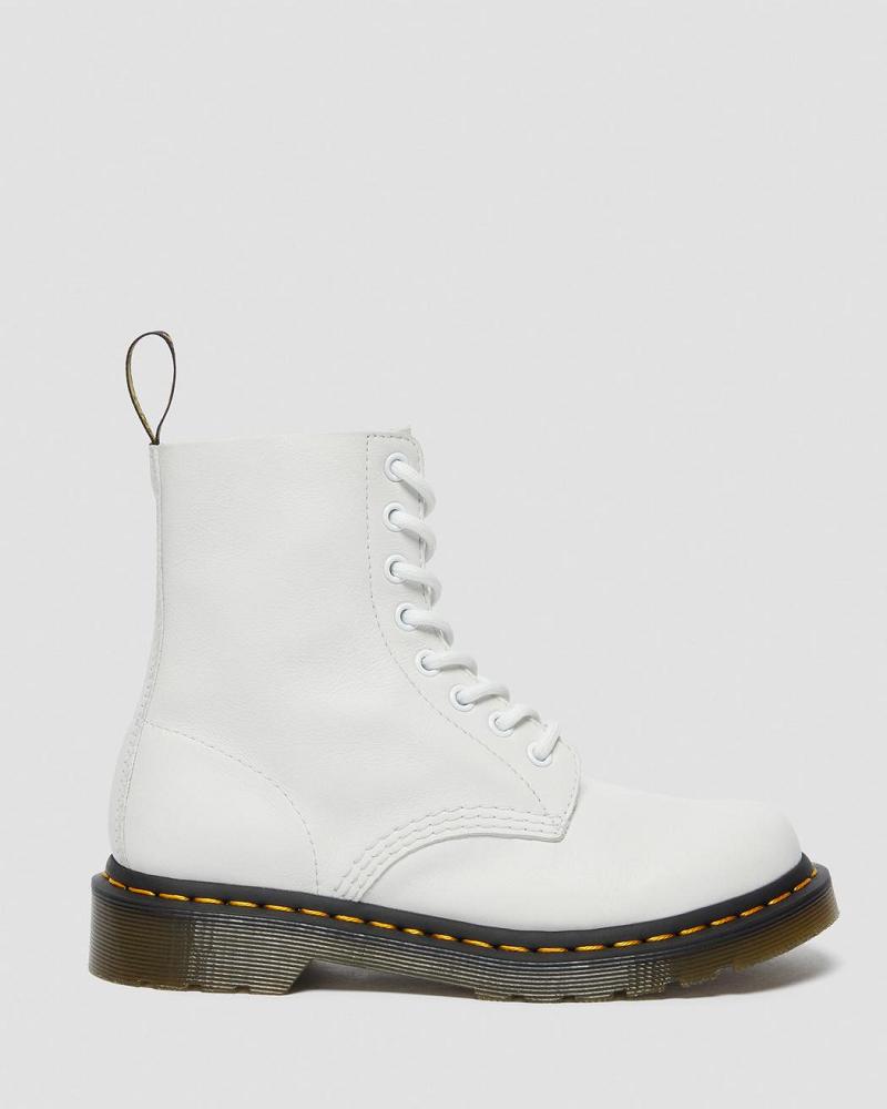 Botines Dr Martens 1460 Pascal Virginia Cuero Mujer Blancos | MX 88EBC